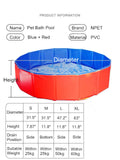 Foldable Dog Pet Bath Pool Indoor Outdoor Bath Tub