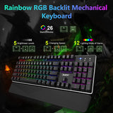 NPET K21 Mechanical Gaming Keyboard with Wrist Rest
