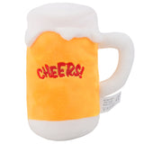 Squeaky Plush Dog Chew Toy Beer Bottle Shape