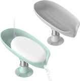NPET 2pcs Soap Holder with Drain with Enlarged Sucker