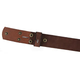 NPET Men's Vintage Leather Belt With Buckle Full Grain Snap on Strap 1.5" Wide