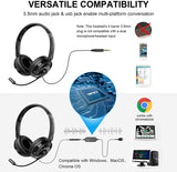 NPET CH11 CH10 Computer Headset with Microphone Noise Cancelling