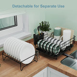 NPET 2-Tier Stainless Steel Dish Rack Detachable Drying Rack