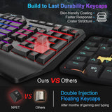 NPET K31 Gaming Keyboard with 10 Dedicated Multimedia Keys