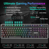 NPET K21 Mechanical Gaming Keyboard with Wrist Rest