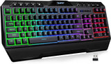 NPET K32 Wireless Gaming Keyboard with 10 Dedicated Multimedia Keys