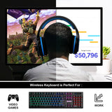 NPET K11 Wireless Gaming Keyboard Rainbow LED Backlit Keyboard