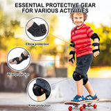 NPET 6 Pack Child Protective Gear Set Knee Pads Elbow Pads Wrist Guards
