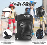 NPET 6 Pack Child Protective Gear Set Knee Pads Elbow Pads Wrist Guards