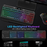 NPET K32 Wireless Gaming Keyboard with 10 Dedicated Multimedia Keys