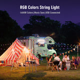 NPET Waterproof Led Outdoor String Lights with 13 Bulbs