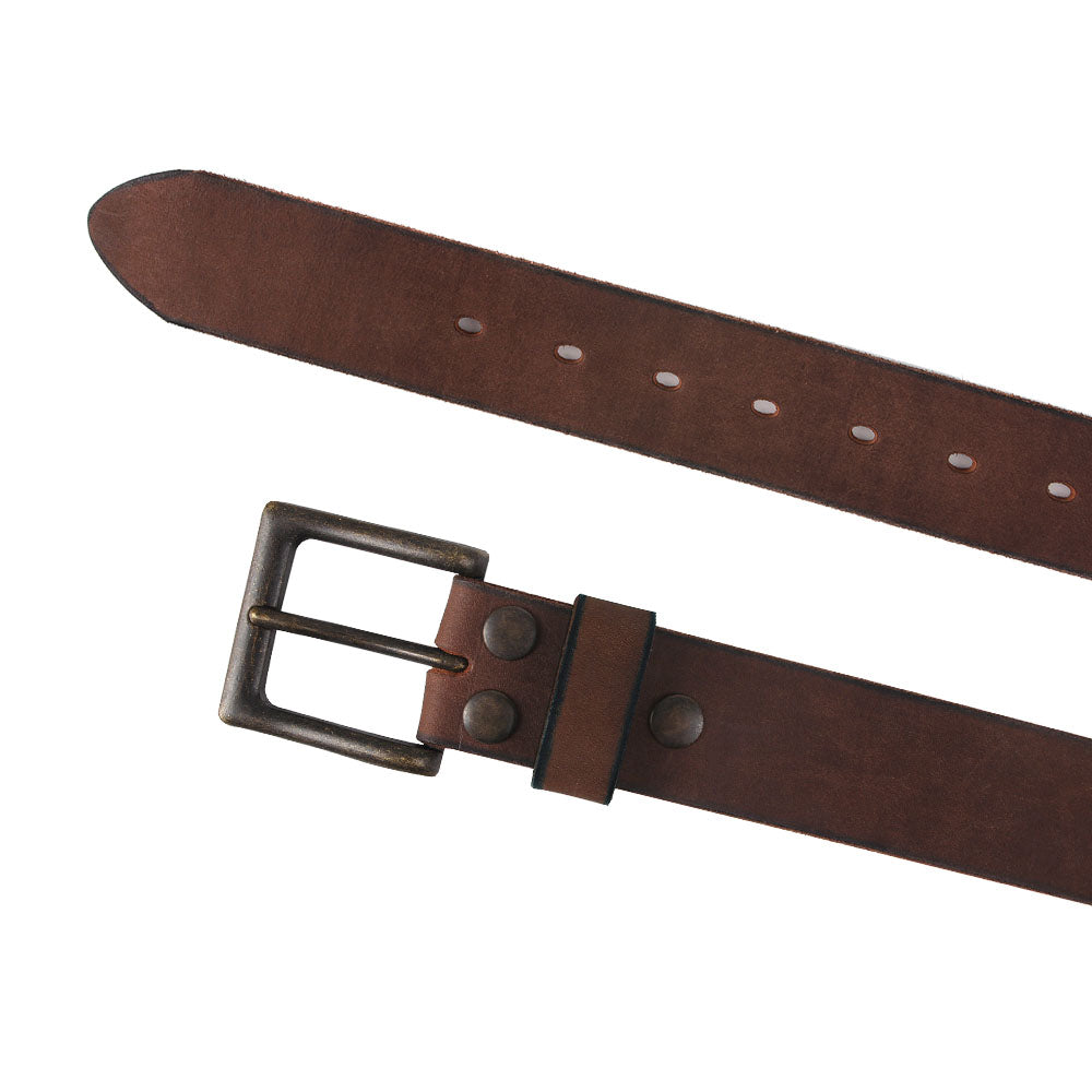 NPET Mens Leather Belt Full Grain Vintage Distressed Style Snap on Strap 1  1/2 Wide (29“-31, Coffee with Black Brass Buckle) price in Saudi Arabia,  Saudi Arabia