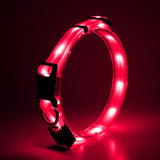 NPET LED Dog Collar Rechargeable Adjustable Collar