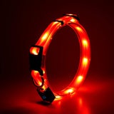 NPET LED Dog Collar Rechargeable Adjustable Collar