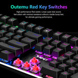 NPET K20 Gaming Keyboard Customizable RGB Lighting Wired Keyboard