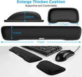 NPET WR10 Memory Foam Keyboard Mouse Wrist Rest Pad Comb