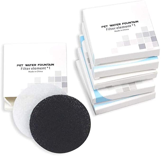 NPET 6pcs Cat Dog Water Fountain Replacement Filter for WF010