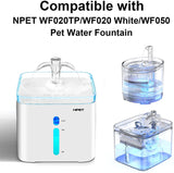 Auto Shut-Off Pump with LED Light for NPET Cat Water Fountain