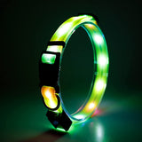 NPET LED Dog Collar Rechargeable Adjustable Collar