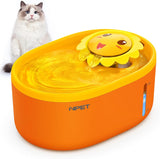 NPET 67oz Orange Cat Water Fountain With LED Lighting - NC010