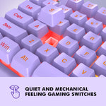 NPET K10 Purple Wired Gaming Keyboard