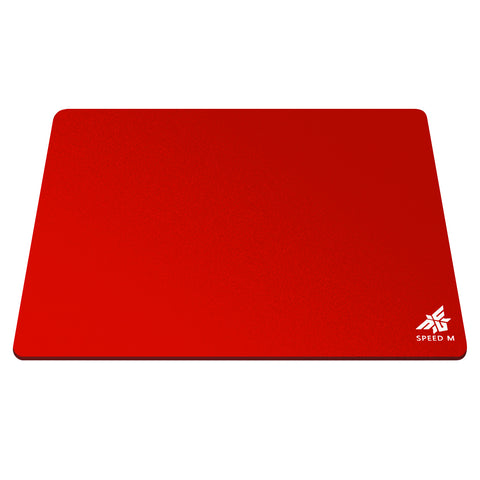 NPET SPEEDM Gaming Mouse Pad, Resin Hard Surface Mouse Mat No Smell Waterproof for Games Red L Size