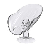 NPET Not Punched Self Draining Plastic Soap Dish Holder with Enlarged Suction Cup,Portable Soap Tray for Bathroom Shower, Kitchen Sink, Save Space and Soap