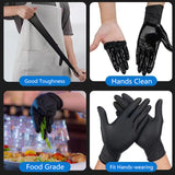 Nitrile Disposable Gloves 4mil-100 Count Latex Free,Powder Free for Cooking,Household,Food safe