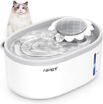 NPET 67oz White Cat Water Fountain With LED Lighting - NC010