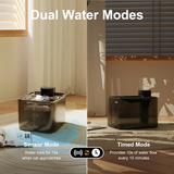 NPET Wireless Cat Water Fountain 4L/1Gallon with Smart Motion Sensor WF020SSWM