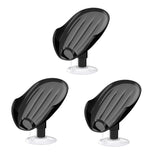 NPET Not Punched Self Draining Plastic Soap Dish Holder with Enlarged Suction Cup-Black