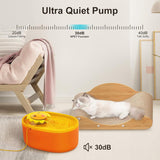 NPET 67oz Orange Cat Water Fountain With LED Lighting - NC010