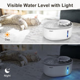 NPET 67oz White Cat Water Fountain With LED Lighting - NC010