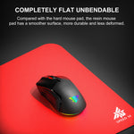 NPET SPEEDM Gaming Mouse Pad, Resin Hard Surface Mouse Mat No Smell Waterproof for Games Red L Size