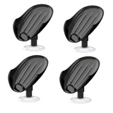 NPET Not Punched Self Draining Plastic Soap Dish Holder with Enlarged Suction Cup-Black