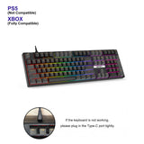 NPET Hot‑Swappable 108‑Key Mechanical Gaming Keyboard & Mouse Combo