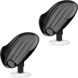 NPET Not Punched Self Draining Plastic Soap Dish Holder with Enlarged Suction Cup-Black