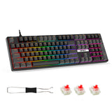 NPET Hot‑Swappable 108‑Key Mechanical Gaming Keyboard & Mouse Combo