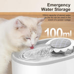 NPET 67oz White Cat Water Fountain With LED Lighting - NC010