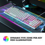 NPET K10 White Pink Wired Gaming Keyboard