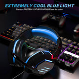 NPET H022 Blue Gaming Headset - Noise Cancelling Over