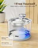 NPET 94oz/2.8L Glass Pet Water Fountain-N280