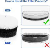 NPET 4/8/12 Pack Replacement Filters for DF20 Dog Water Dispenser