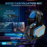 NPET H022 Blue Gaming Headset - Noise Cancelling Over