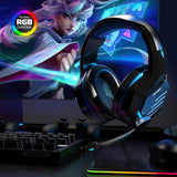 NPET H022 Blue Gaming Headset - Noise Cancelling Over