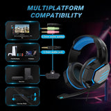 NPET H022 Blue Gaming Headset - Noise Cancelling Over