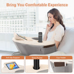 NPET Reading Pillow Couch Lap Desk for Gaming, Memory Foam Arm Rest Pillow with Washable Cover, Arm Desk Pillow with 2 Side Pockets & Cup Holders for Unisex Gaming, Reading & Working on Bed Sofa Floor