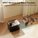 NPET Wireless Cat Water Fountain 4L/1Gallon with Smart Motion Sensor WF020SSWM