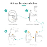 NPET Double Wearable Breast Pump for Breastfeeding S32