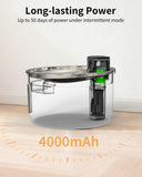 NPET 1 Gallon Wireless Cat Water Fountain Stainless Steel Battery Operated Pet Drinking Fountain WF210plus-WM